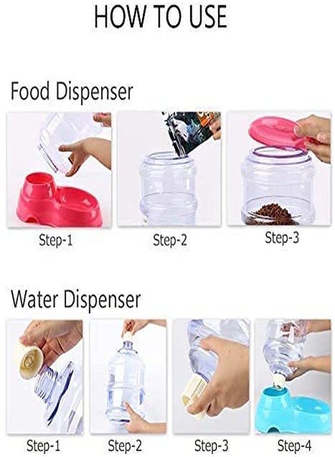 RHYDON Automatic Pet Water Dispenser 3.8L Large Capacity Self-Dispensing Gravity Pet Feeder Waterer Cat Dog Feeding Bowl Drinking Water/Automatic Feeding Pet Supplies - Image 3